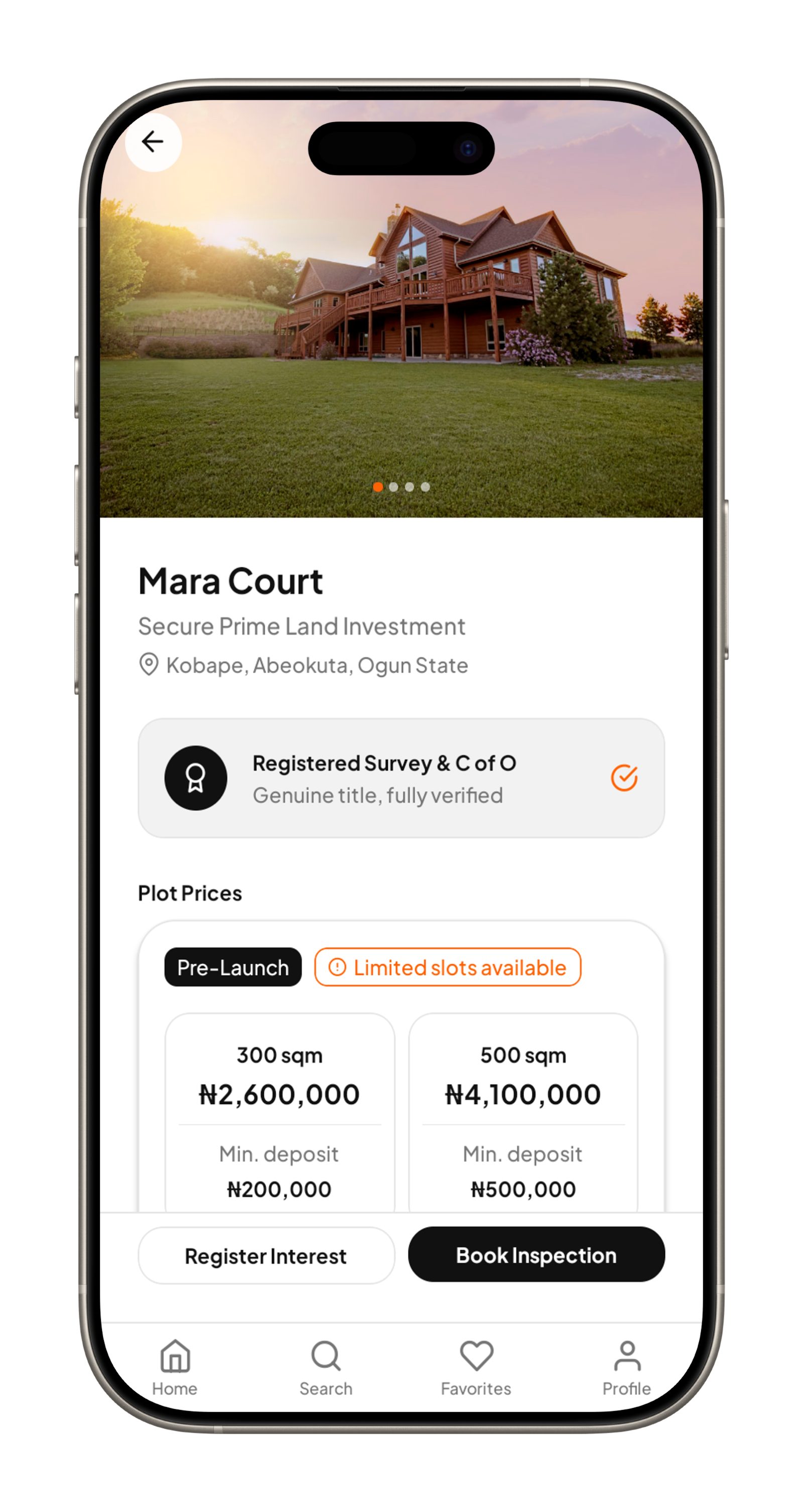 Rex Homes and Properties Mobile App screenshot