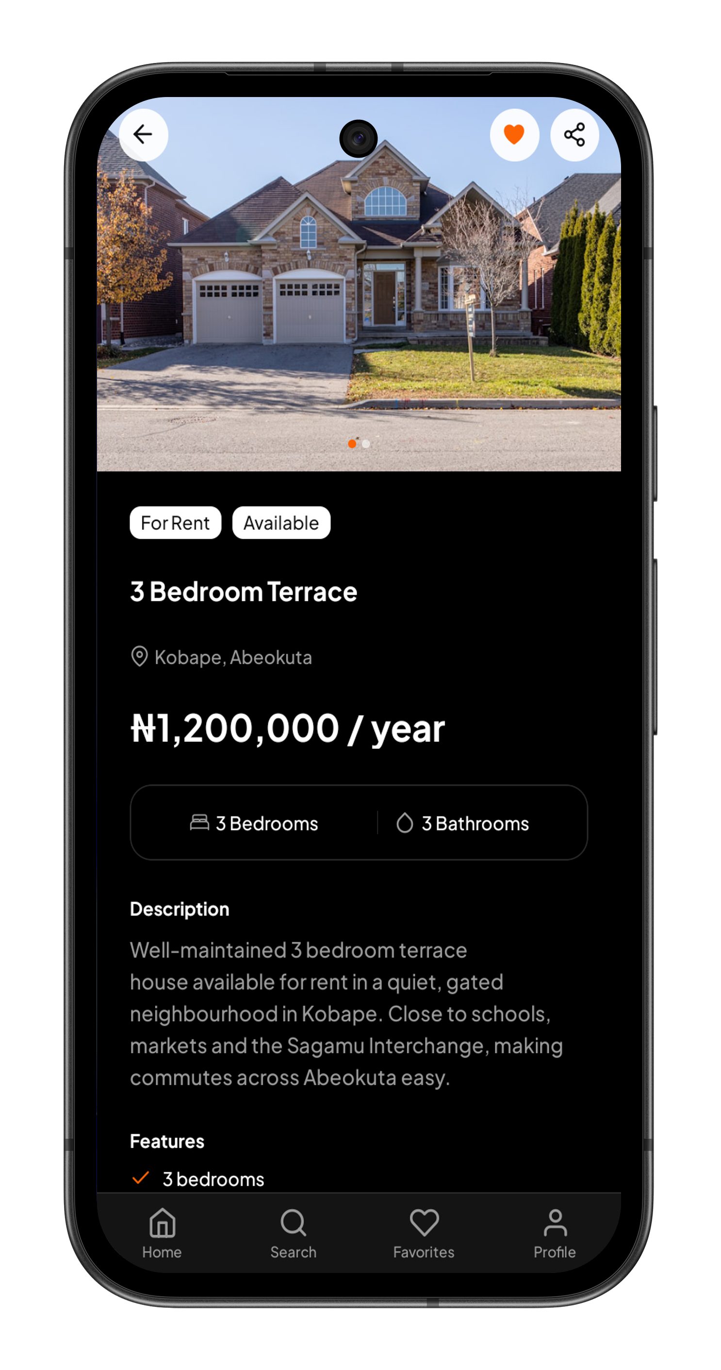 Rex Homes and Properties Mobile App screenshot