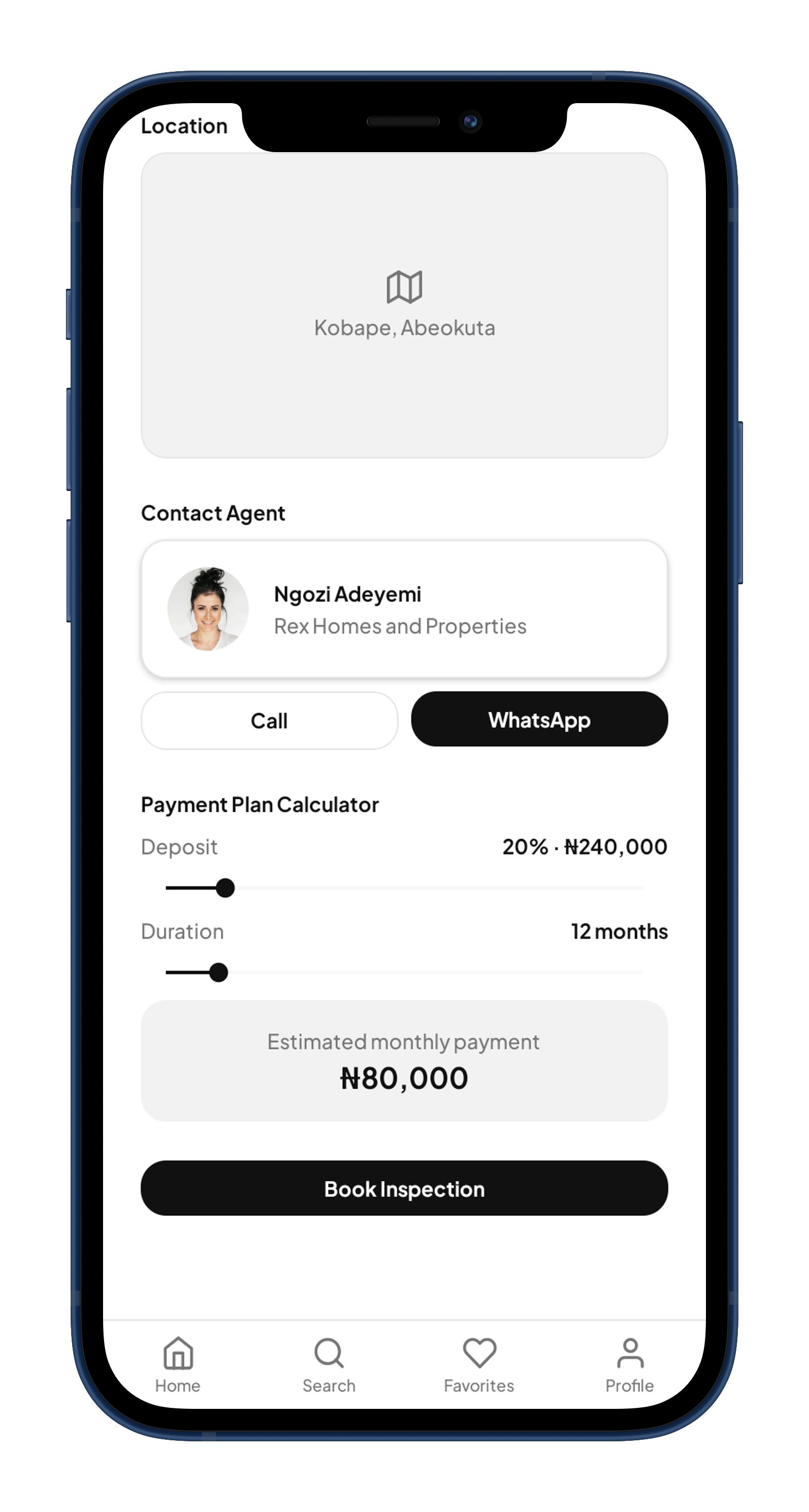 Rex Homes and Properties Mobile App screenshot
